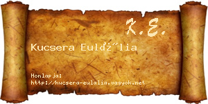 Kucsera Eulália névjegykártya